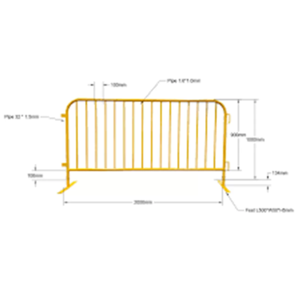 Galvanized Metal Crowd Barrier | Temporary Crowd Control Barrier